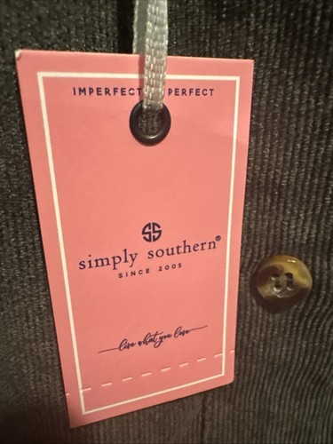 Simply Southern Cord Damen grau Button Down Kleid Bauern Boho Gr. XL Neu mit Etikett - Bild 3 von 9