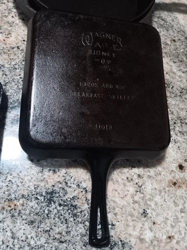 Vintage Wagner Ware Sidney O Cast Iron Bacon and Egg Breakfast Skillet 1101 B