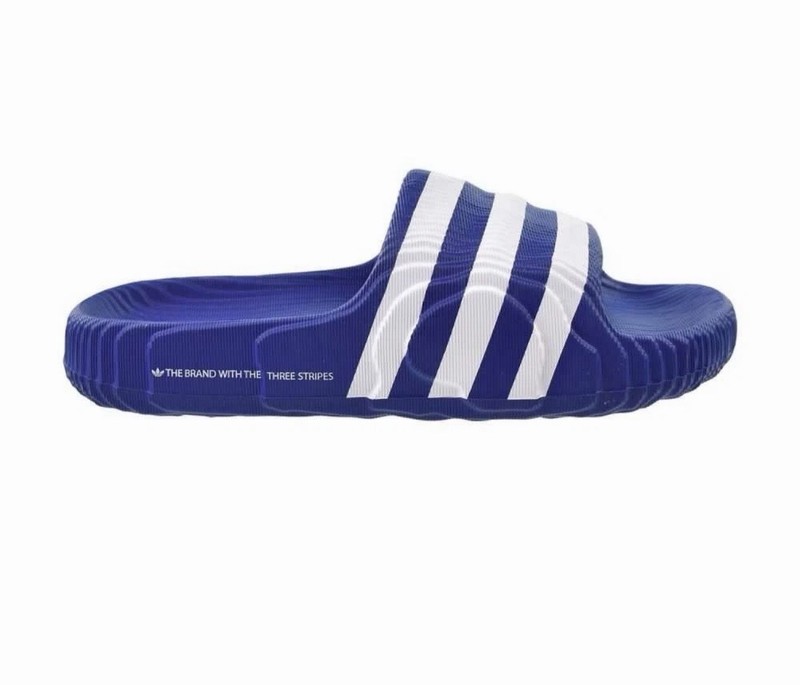 Adidas Adilette 22 Slides Royal Blue White IF3667 Size 5 Men 6 Women Sandals New