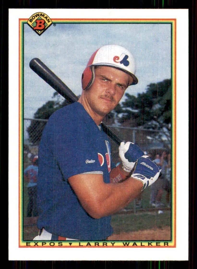 1990 Bowman Rookie RC #117 Larry Walker montreal Expos Rockies