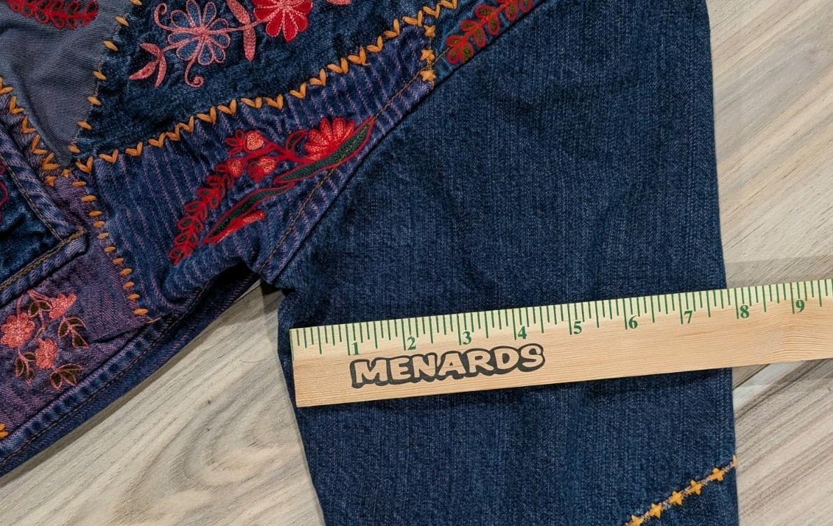 C:eed Reversible Patchwork Quilted Jacket Silk Sz… - image 10