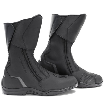 Richa Nomad Evo Long Leather Touring Waterproof Motorcycle Boots - Black