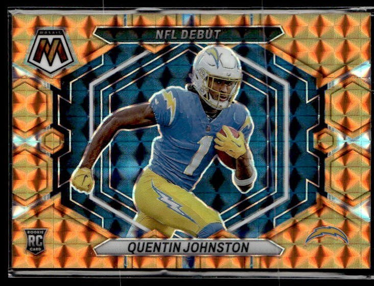 L11,473 - 2023 Panini Mosaic NFL Debut Mosaic Orange #16 Quentin Johnston /199