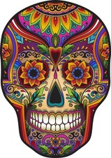 SUGAR SKULL DAY OF THE DEAD Sticker Decal XV