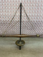 Antique 1800's Wood Brass Archimedes Pump Hand Drill Jewelers Gunsmith Old Tool