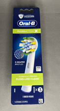 Oral-B Floss Action Replacement White Toothbrush Heads Pack of 2 Heads NEW