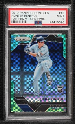 2017 Chronicles Green Power Prizm 34/49 Hunter Renfroe PSA 9 MINT Rookie RC tj0
