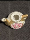 Vintage Mini Porcelain Teapot  Floral Design Gold Accents Tea Decoration Japan — photo 6