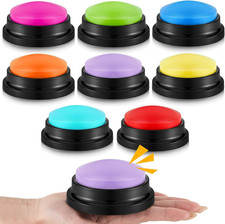 8 Pieces Recordable Answer Buzzers Button for Trivia Games Show Buzzers Recordin