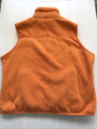 Jane Ashley Women's Casual Orange Fleece Sherpa Lined Full Zip Vest Sz 2XL - Picture 8 of 9