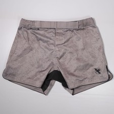 Pantalones Cortos de Lucha Hayabusa Hexagon Gris Medio Muslo MMA BJJ Para Hombre XL