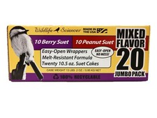Suet Cake Jumbo Mixed 20 Pack  10 Peanut  10 Berry 10.5 oz. Suet Cakes for ...