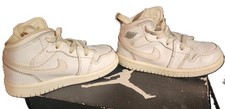 Nike Air Jordan 1 Mid White/White Toddler Size 7C Nice 