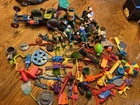 Vtg TMNT Action Figure Weapons Acc. Parts Huge Lot 120+ Piece+6 Figures+1 Car