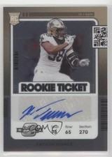 2021 Panini Contenders Optic Rookie Ticket Auto Payton Turner #155 Auto 0x82