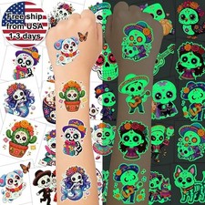 108 PCS Day of the Dead Tattoos Kids Dia De Los Muertos Decorations