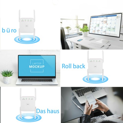 WLAN Repeater Router Range Wifi Verstärker Signal Access Point Booster 1200Mbps - Bild 3 von 12