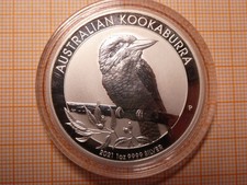 1 oz Silver 999 Kookaburra 2021 Australia 1 Dollar BU 42.41 per troy oz