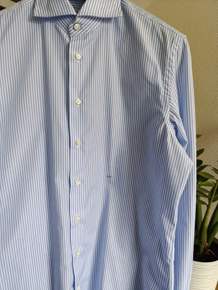 EMANUELE MAFFEIS CAMICIA A RIGHE SENZA RUGHE TUTTO IL GIORNO CON GEMELLI - Immagine 4 di 4