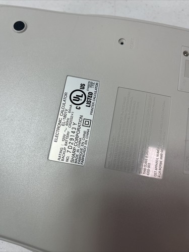 Sharp EL-1801V Printing Calculator - Picture 14 of 15