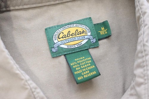 Cabelas Button Up Shirt OverShirt Rugged Fishing Camp Shirt Outdoors Mens Medium - Picture 5 of 6