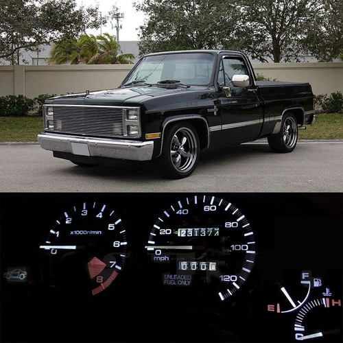 Gauge Cluster LED Dashboard Bulbs White For Chevy 1973-1987 C10 C20 C30 Truck - 第 1/8 張圖片