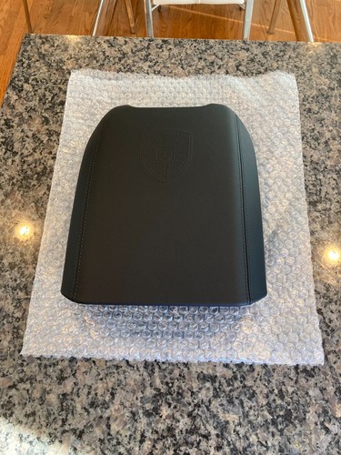 PORSCHE DESIGN OEM CRESTED ARMREST CONSOLE LID BLACK FOR ALL 2019-2023 CAYENNES. - Picture 10 of 22