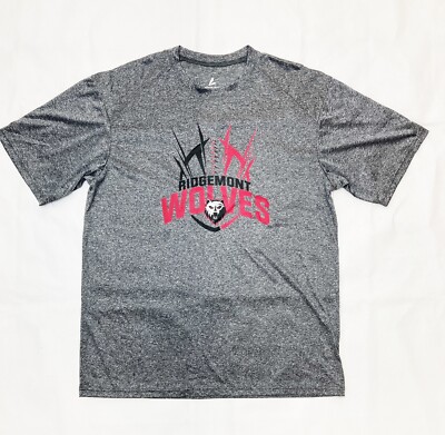 Ridgemont High Wolves Football Short Sleeve Training T-Shirt Men's Large Gray