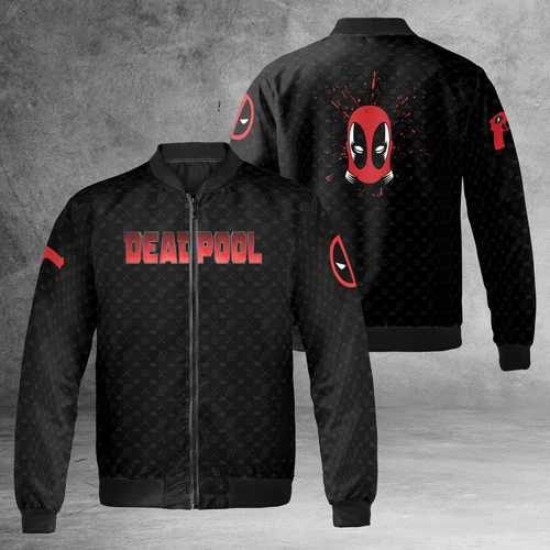 Never Too Old For Deadpool Superhero Black & Red Themed Jacket