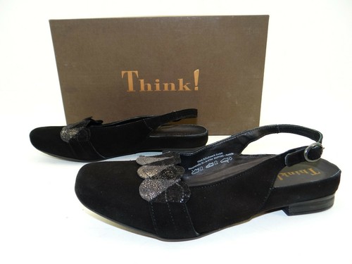 Sandali Think Gaudi sandali scarpe basse scarpe donna taglia 38 neri - Foto 3 di 11