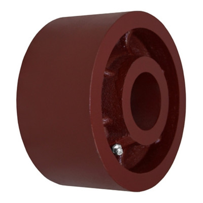6'' x 3'' Red Ductile Steel Wheel - 6,000 lbs Capacity