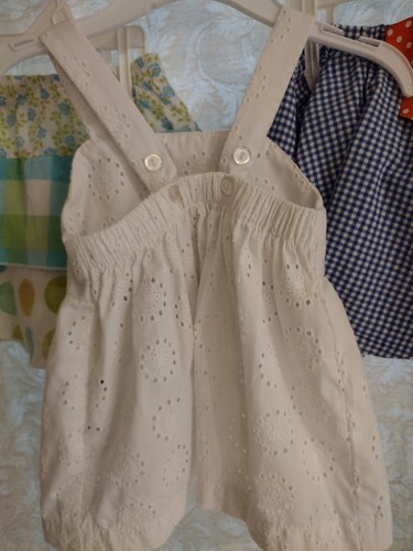 Girls Size 4-5 Kelly's Kid White Eyelet Tank Top Lined - Picture 3 of 5