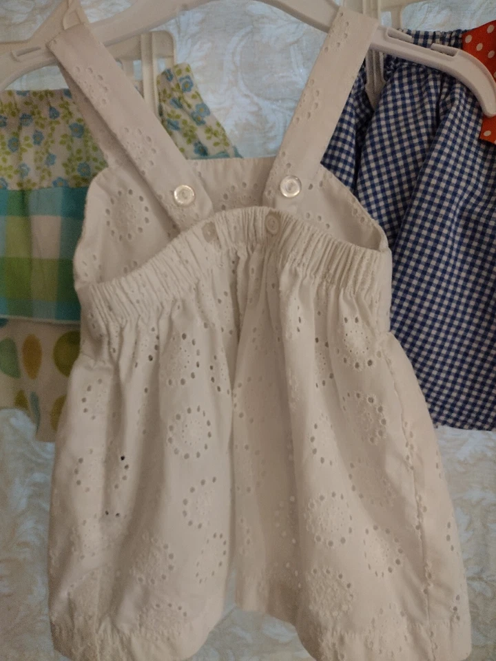 Girls Size 4-5 Kelly's Kid White Eyelet Tank Top Lined - Image 3 of 4