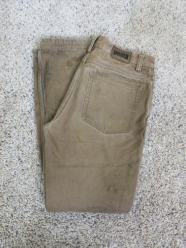 Duluth Trading Co Tan Flannel Lined 