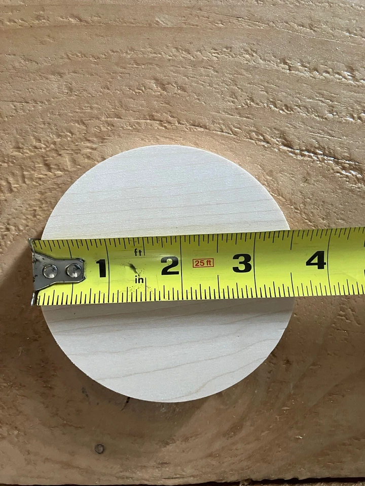 20 Piece 3.5” Maple Wood Circles Rounds  Crafts Weddings Coasters Ornaments - Image 3 of 4