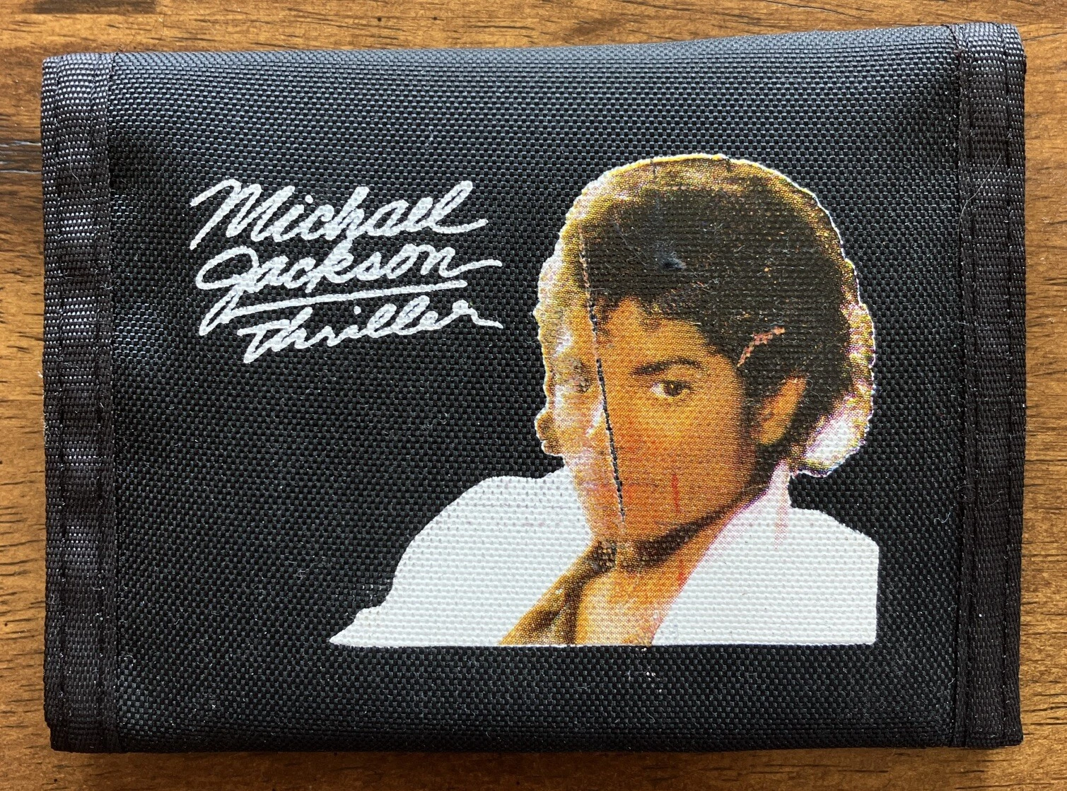 Portefeuille vintage Michael Jackson noir thriller gag cadeau éléphant blanc suprême