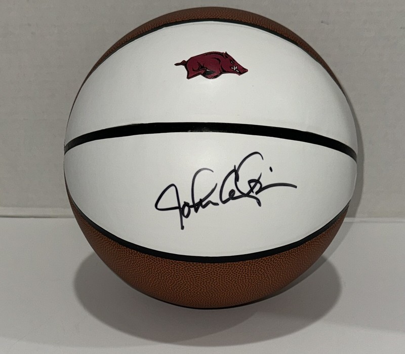 JOHN CALIPARI SIGNED BASKETBALL ARKANSAS RAZORBACKS PROOF JSA COA