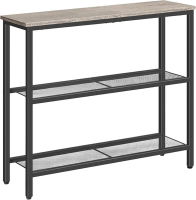 29.5'' Narrow Console Table, 3-Tier Entryway Table with Shelves, for Hallway, ...