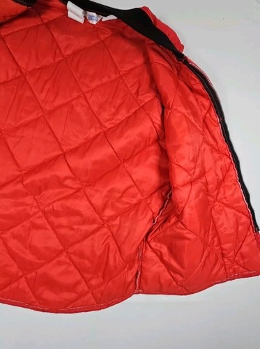 Vintage Big Smith Herren Weste X-Large rot gesteppt wattiert ärmellos - Bild 12 von 13