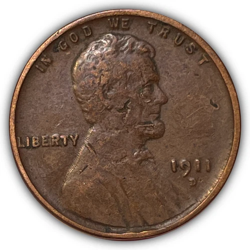 1911-D Lincoln Wheat Cent Extremely Fine XF Coin, Details #22512