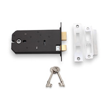 Sash Lock 3 Lever 150mm Horizontal Gate Door Latch Chrome Replace Union 2077
