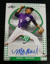 2018 Leaf Perfect Game National Showcase Green Manuel Mercedes Auto /10