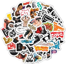 100 Pcs Hip Hop Rap Stickers Pack 2000s Music Decals for Laptop Water Bottle