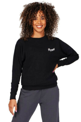 PINEAPPLE Dancewear Damen Crewe Neck Sweat Top Pullover Sweatshirt Schwarz