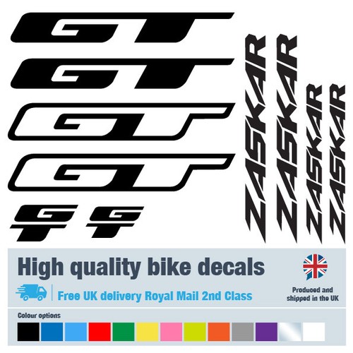 GT Zaskar bike decals labels with free bike protection (26 pack) - 20 colours - Picture 17 of 48