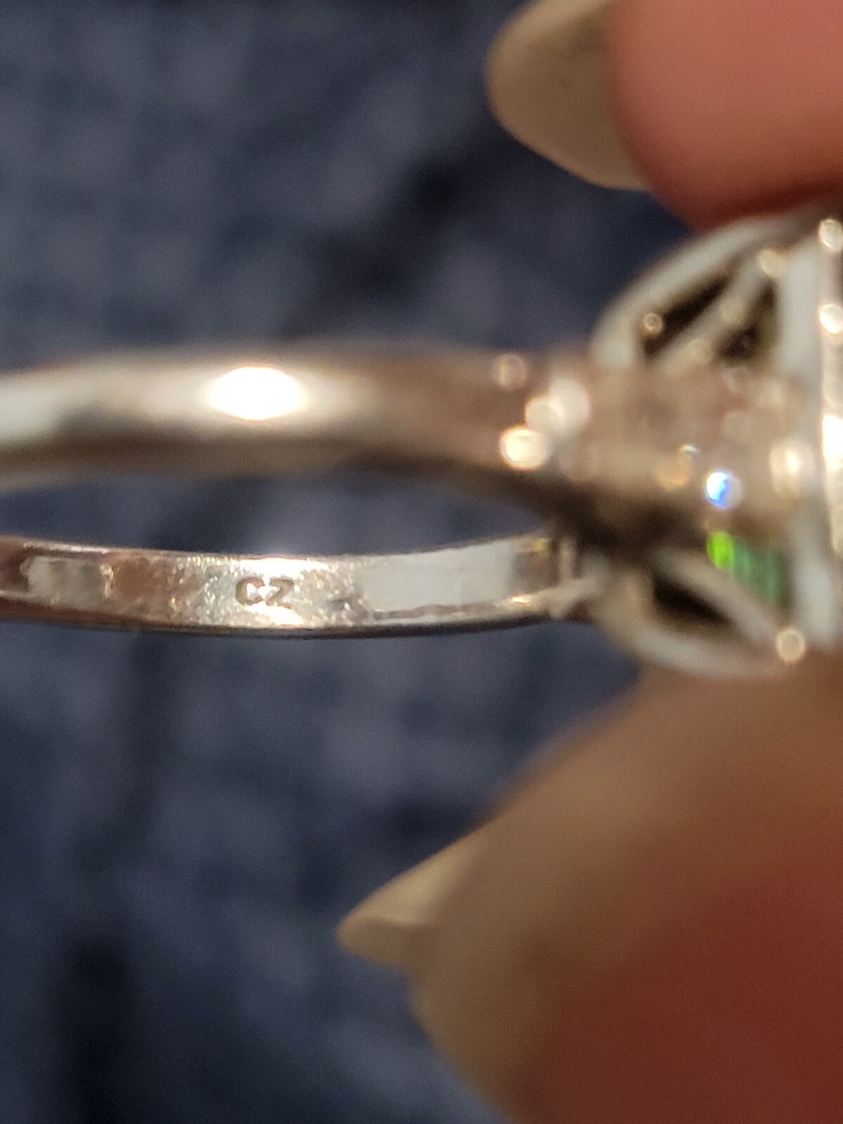 Green Colored emerald ring 925 Silver - image 3