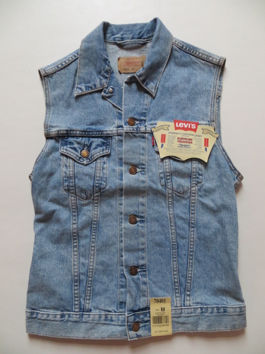 Levi's 70401 jeans vest denim vest size M new! Old school slim fit vintage  cult!