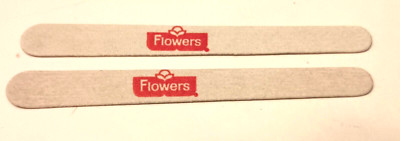 2 Vtg Advertising Promo Flowers Bakery Bread Emory Board NOS New 1970s