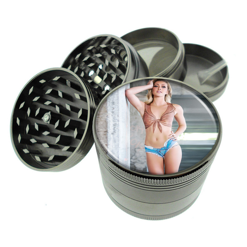 Polish Pin Up Girls D2 Titanium Grinder 4 Piece Magnetic Hand Mueller 