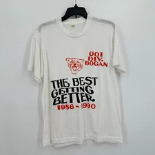 Vtg Screen Stars Tshirt  XL The Best Getting Better 1986-90 White 001 Div Bogan